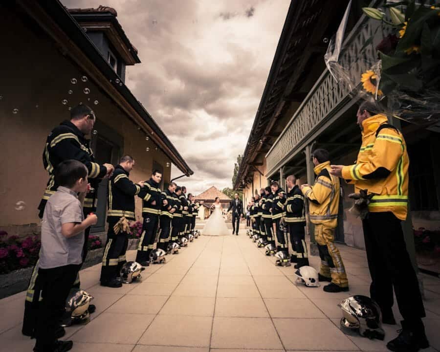 Guard of honour firemen